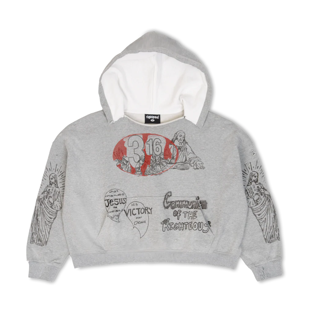 We Are Righteous “3:16” Distressed Hoodie