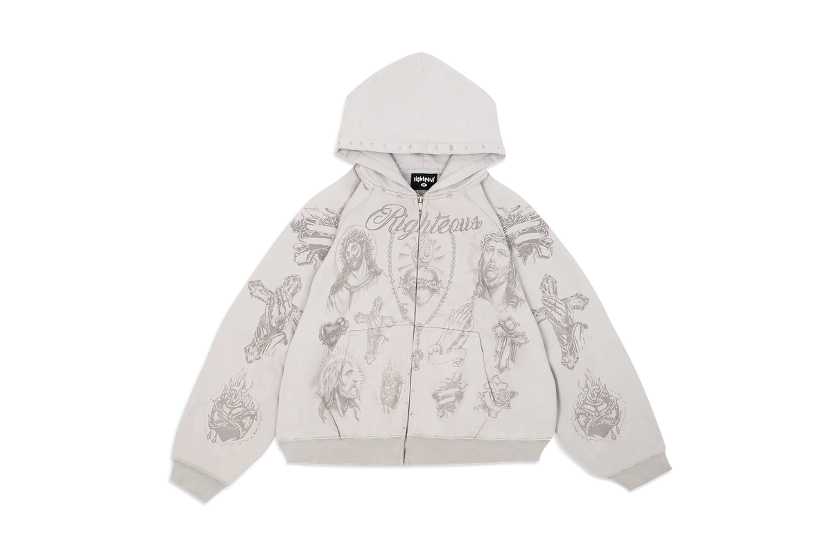 Werighteous “Tatted Believer” Zip Up (Grey)