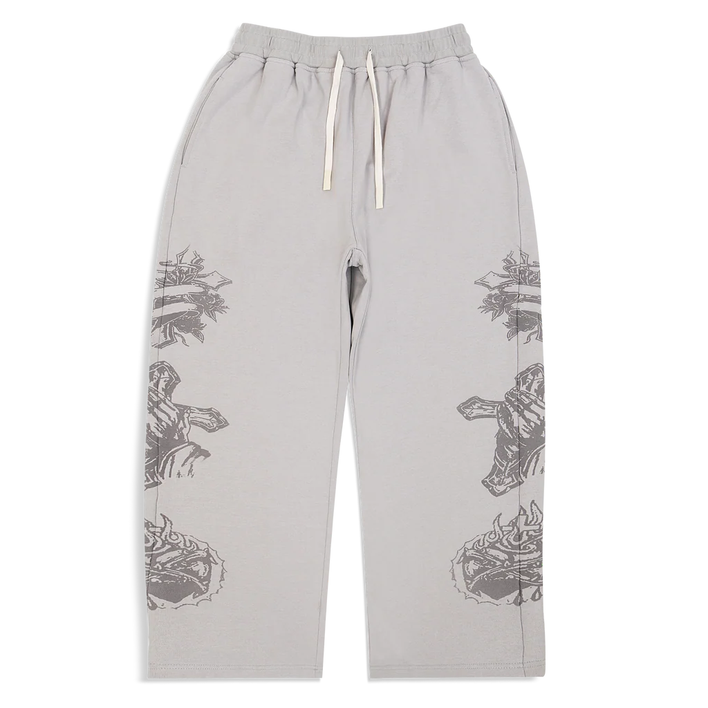 “Tatted Believer” Sweatpants (Grey)