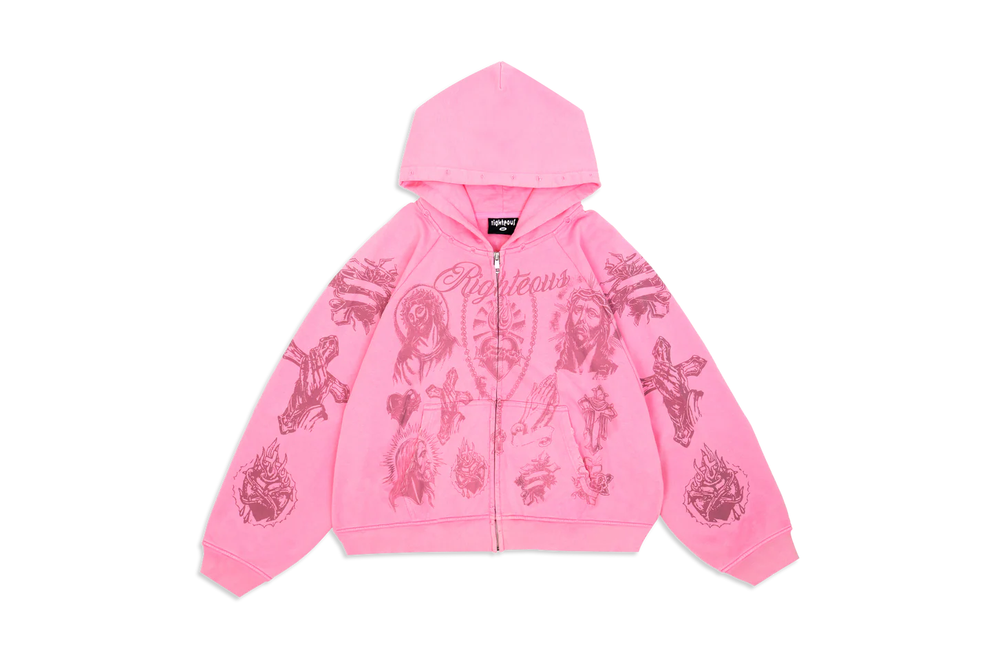 Werighteous “Tatted Believer” Zip Up (Pink)