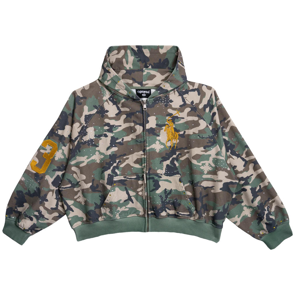 We Are Righteous “Shield of Faith” Camo Zip Up
