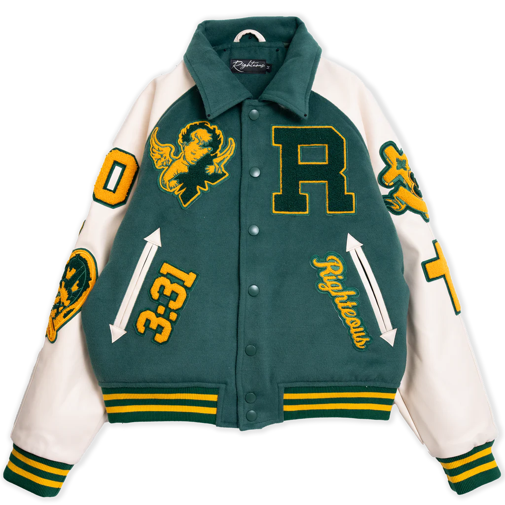We Are Righteous “Armor of Faith” Varsity Jacket