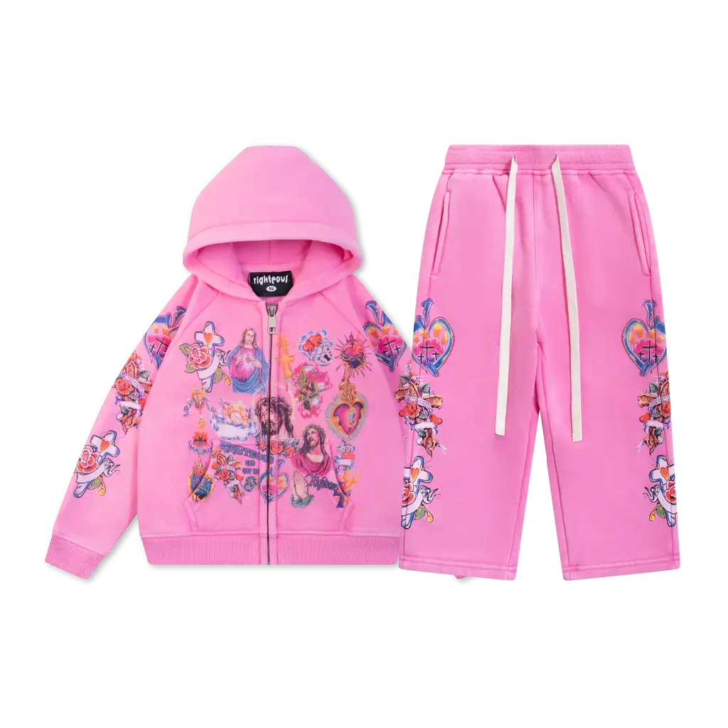 We Are Righteous Risen King Zip Up Pink
