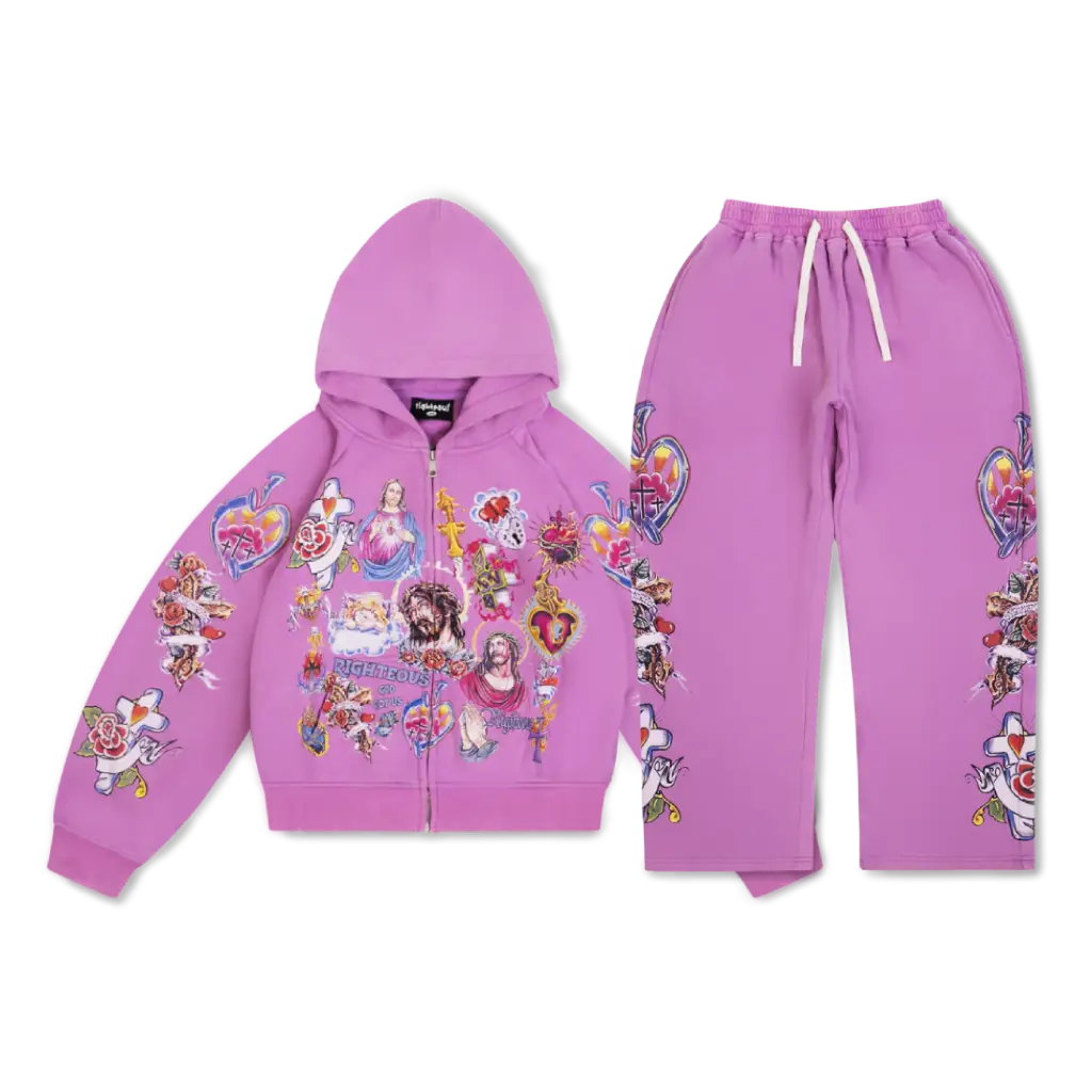 We Are Righteous Risen King Zip Up Pink